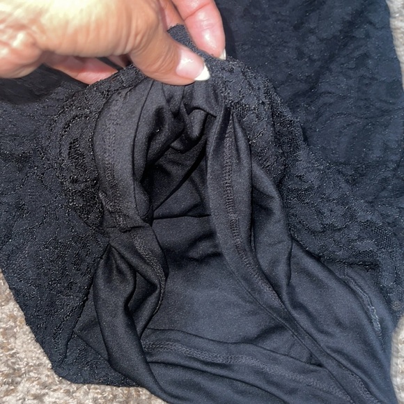 MOTHERHOOD MATERNITY LACE SIDE RUCHED MATERNITY DRESS BLACK SIZE MEDIUM. EUC - Picture 6 of 10